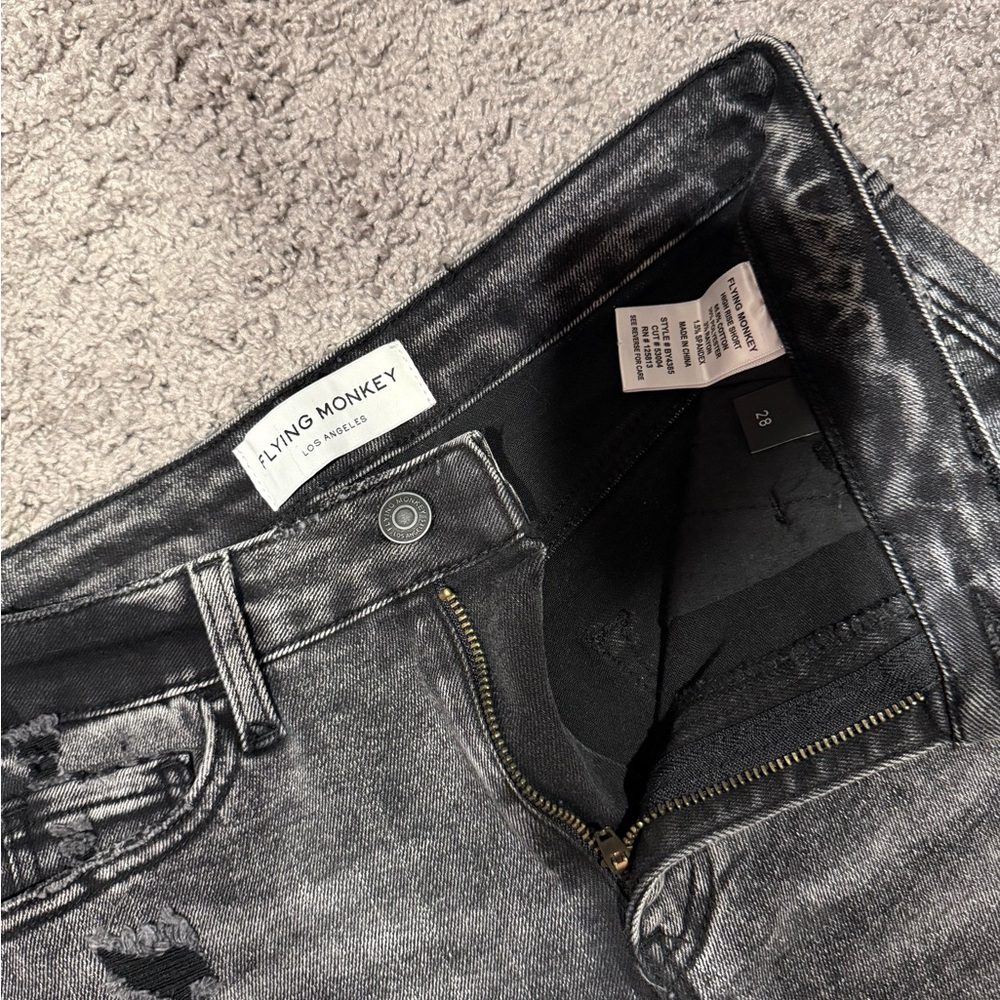 Flying Monkey Black Jean Shorts